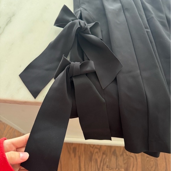 Paire- Black Farrah Highwaisted  Bow Tie Flare Pants - Picture 3 of 5